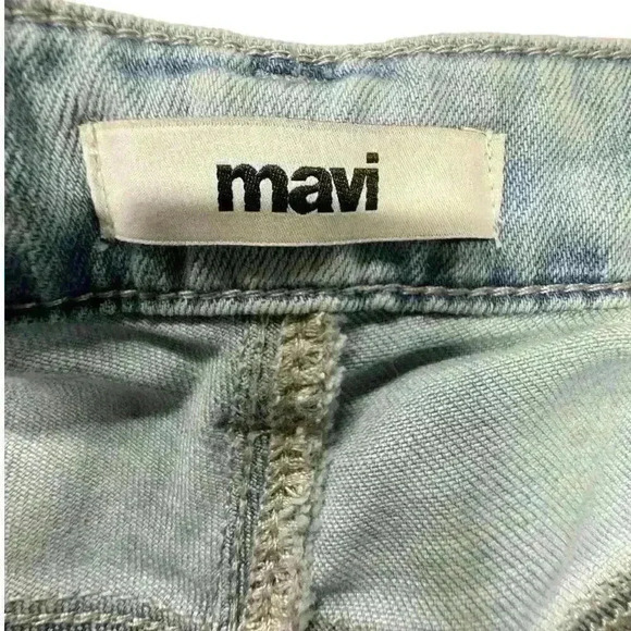 MAVI NWT Kathleen Slim Boyfriend Jeans High Rise Feather Blue Wash Size 28 - Picture 7 of 8